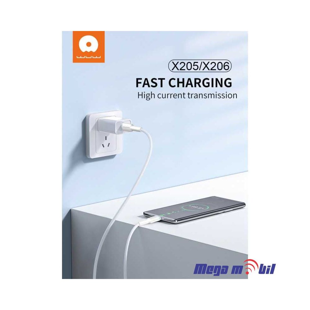 Data Kabel Type C PD WUW-X205 65W 1m FAST white